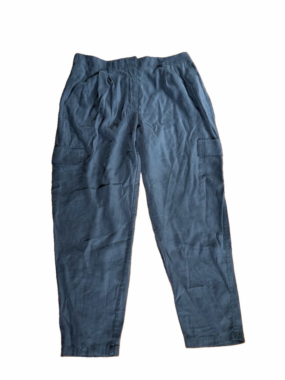 Nine West Blue Tapered Cargo Pant Women’s Large Casual Soft Everyday Wear Comfy